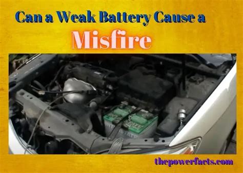 Can a weak battery cause weak spark?