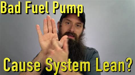 Can a weak fuel pump cause a lean condition?