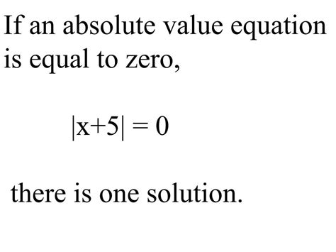 Can absolute values equal 0?
