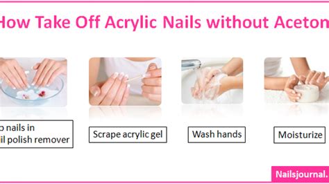 Can alcohol remove acrylic nails without acetone?