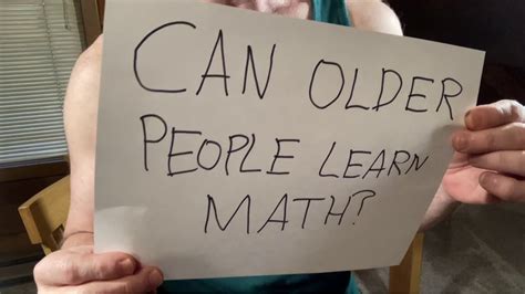 Can an older person learn calculus?