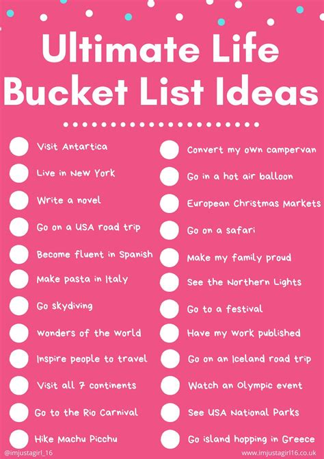 Can anyone have a bucket list?