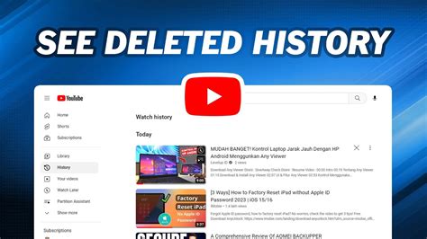 Can anyone see deleted YouTube history?