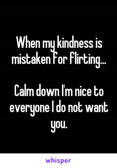 Can being nice be mistaken for flirting?