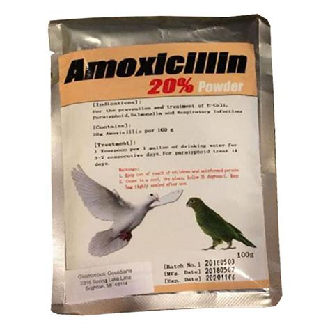 Can birds have amoxicillin?