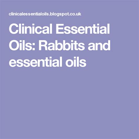 Can bunnies smell essential oils?