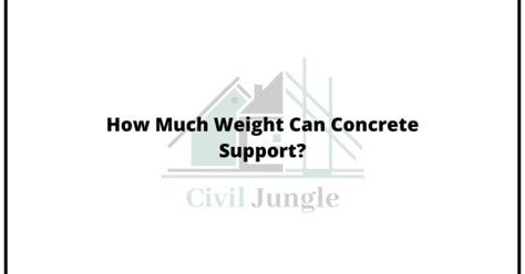 Can concrete support itself?