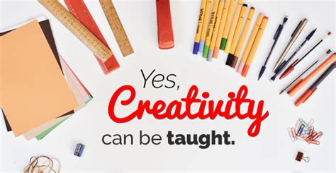 Can creativity be taught yes or no?