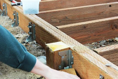 Can decking joists sit on concrete?