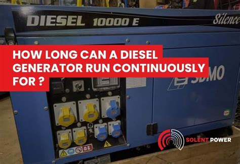 Can diesel generators run continuously?