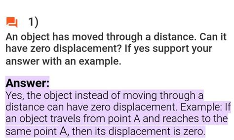 Can distance be zero but displacement Cannot be zero True or false?