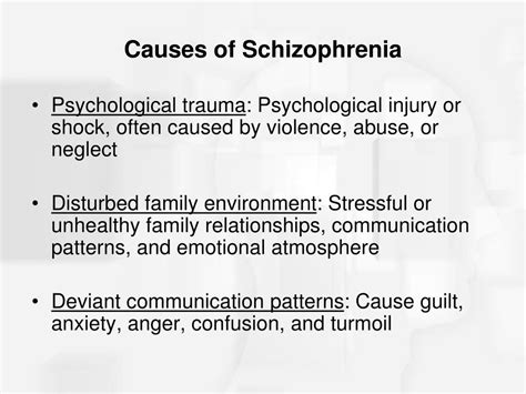 Can emotional neglect cause schizophrenia?