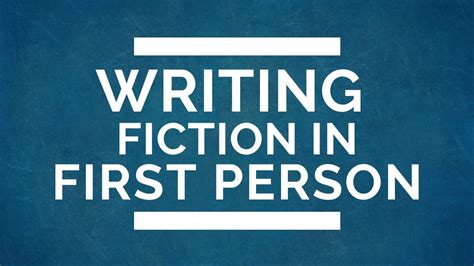 Can fantasy be written in first person?