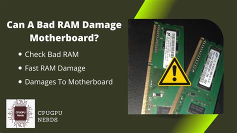 Can faulty RAM damage motherboard?