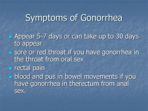 Can gonorrhea show up in 1 day?