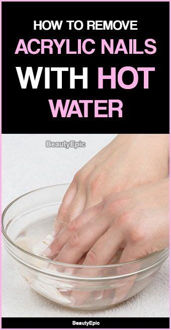 Can hot water take off fake nails?