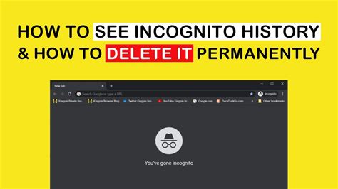 Can incognito history be deleted?