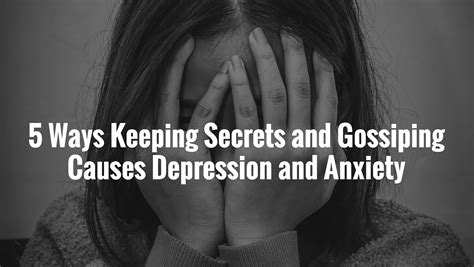 Can keeping a secret cause depression?