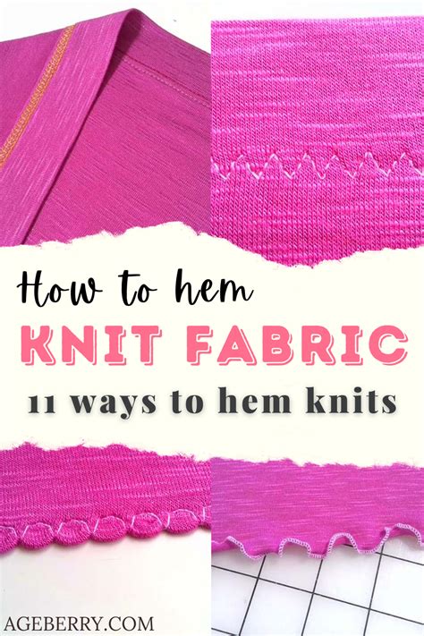 Can knit fabric be hemmed?