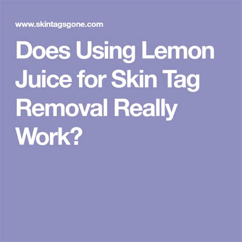 Can lemon remove skin tags?