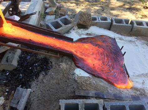 Can magma burn steel?