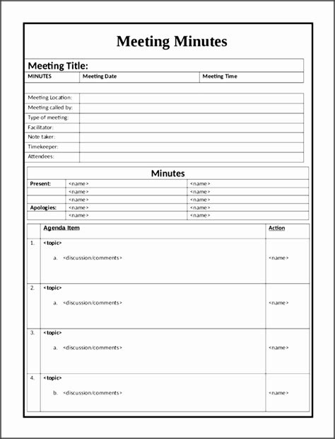 Can meeting minutes be informal?