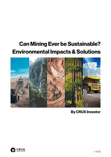 Can mining ever be sustainable?