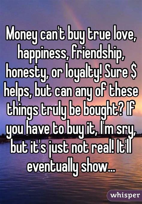 Can money buy you true love?