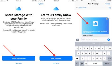 Can multiple family members share iCloud storage?