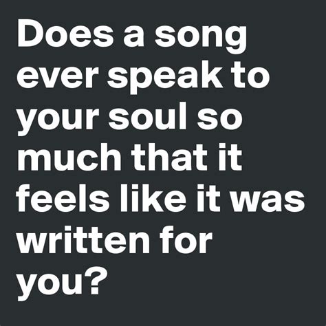 Can music speak to your soul?