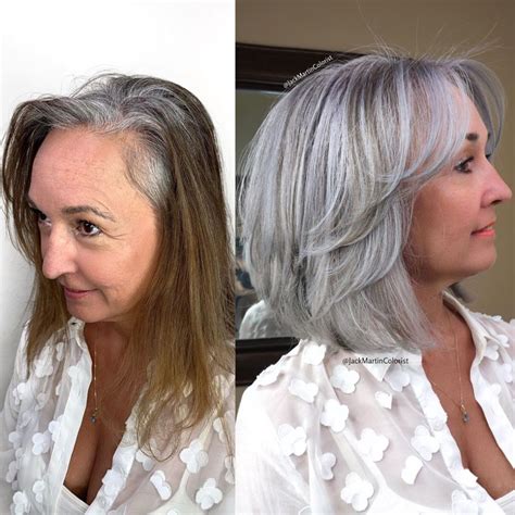 Can natural gray hair be colored?
