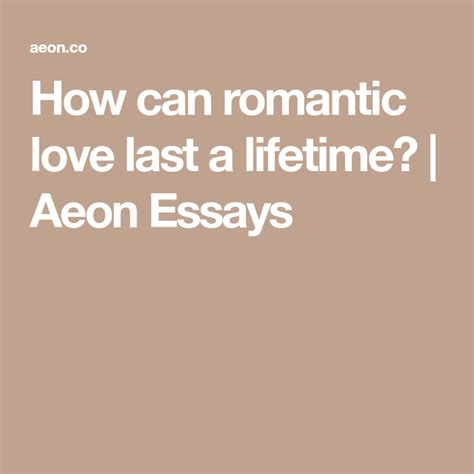 Can romantic love last?