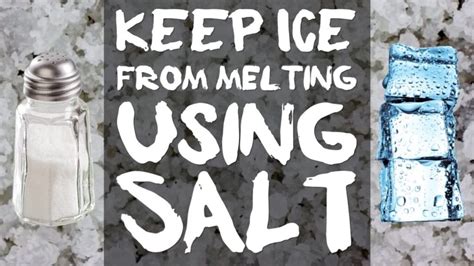 Can salt prevent ice from melting?