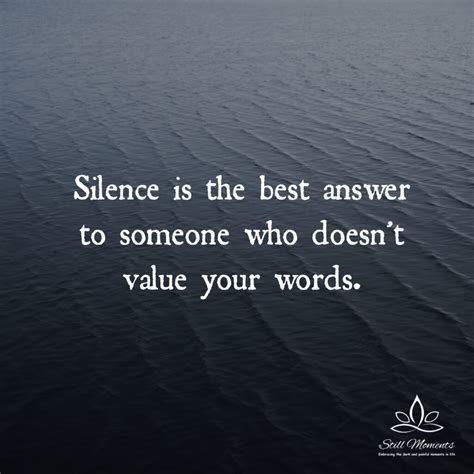 Can silence be an answer?