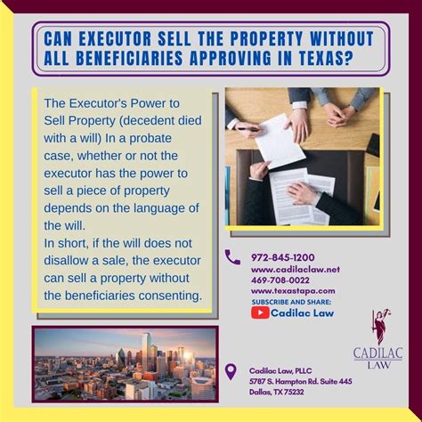 Can the executor sell property without all beneficiaries approving UK?