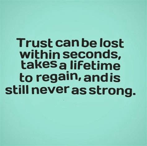 Can trust be lost forever?