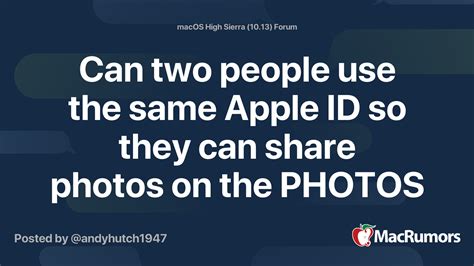 Can two people use the same Apple ID?