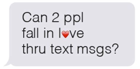 Can u fall in love over text?