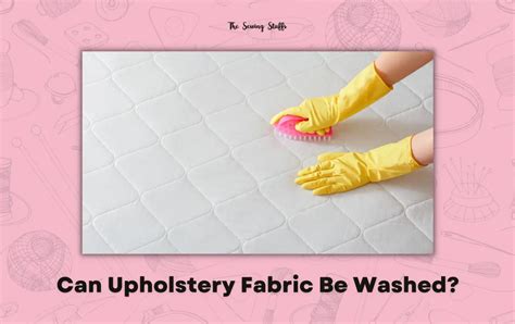 Can upholstery be washed?