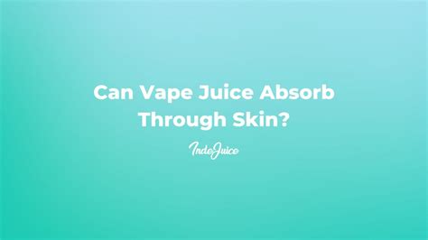 Can vape be absorbed through mouth?