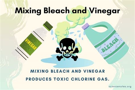 Can vinegar and bleach be mixed?