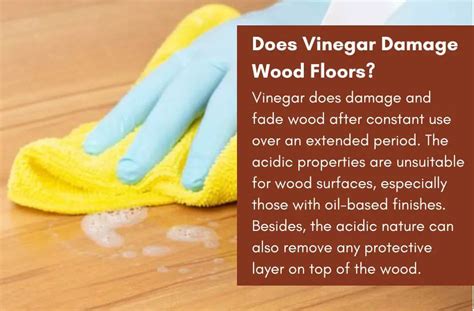 Can vinegar damage hardwood?