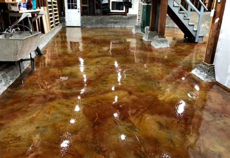 Can water damage stained concrete?