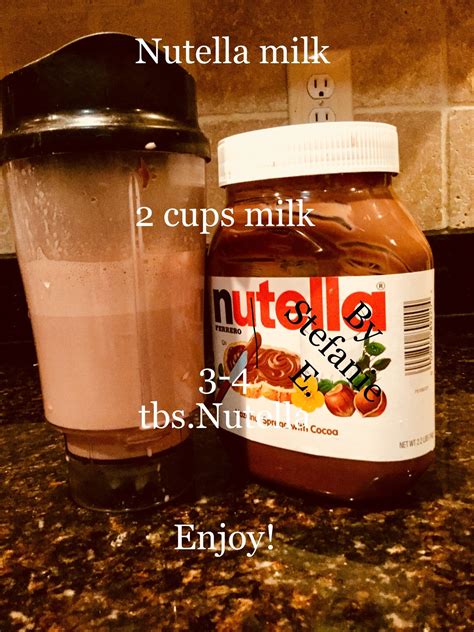 Can we drink Nutella with milk?