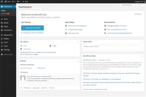 Can we make dashboard in WordPress?