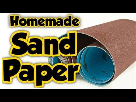Can we make sandpaper at home?