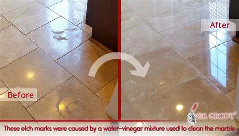 Can white vinegar damage marble?