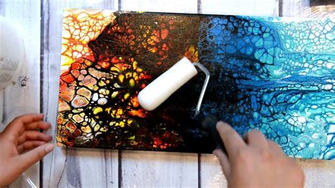 Can you acrylic pour over a varnished canvas?