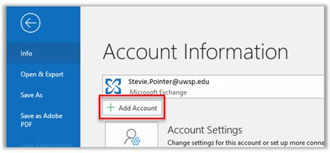 Can you add an Exchange account to Outlook 365?
