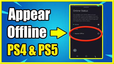 Can you appear offline on PlayStation app?